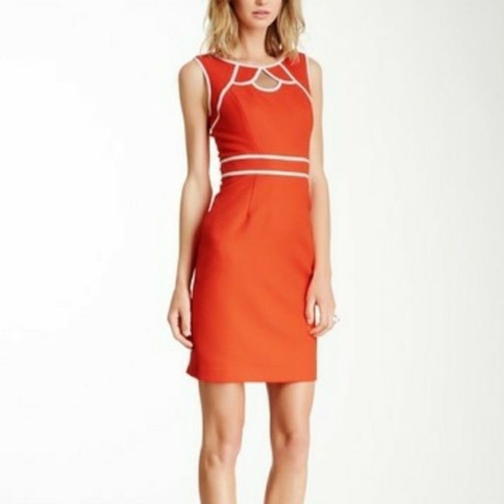 Muse Orange and White Dress
